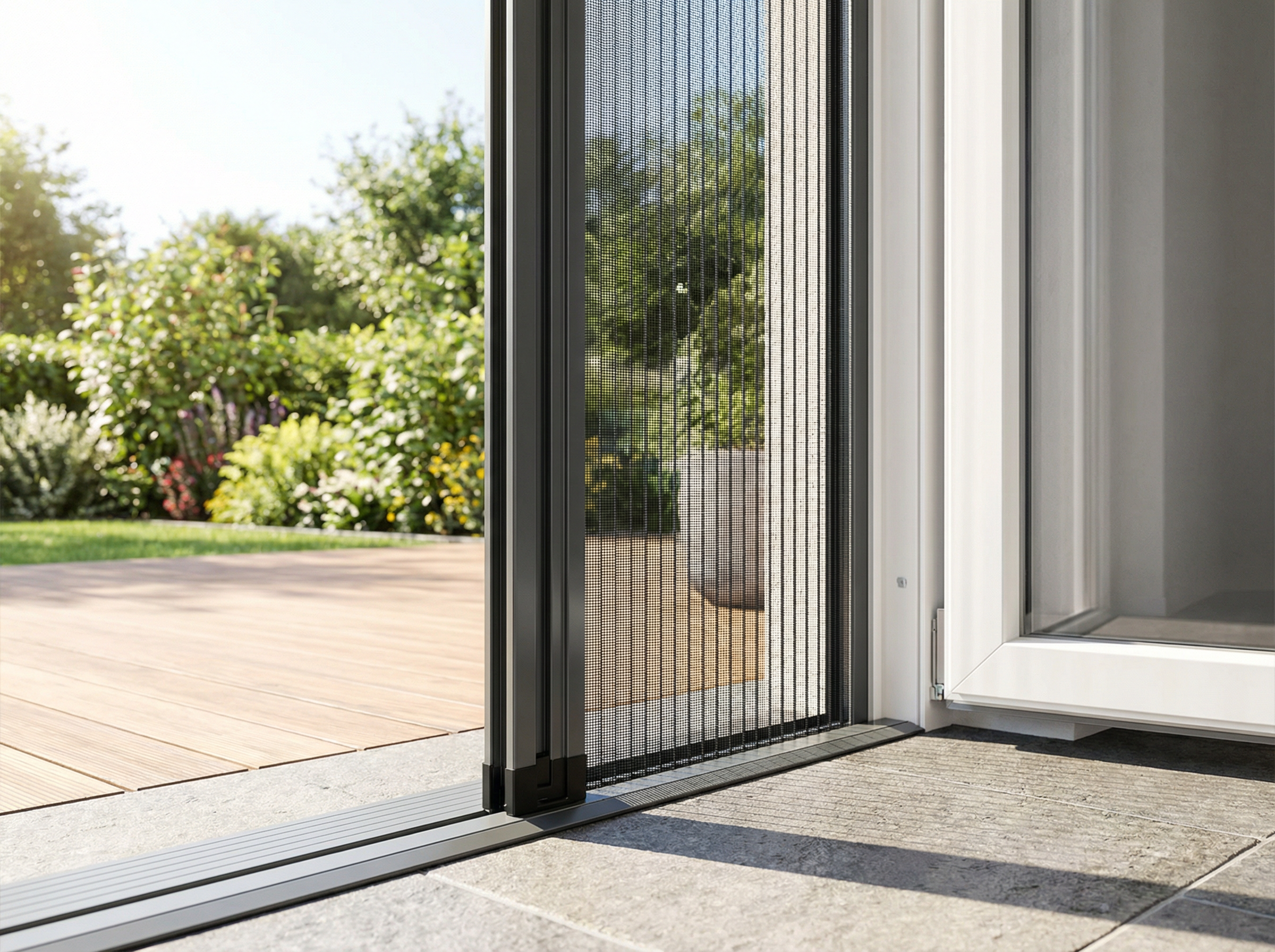 Einflügelige Plissee-Fliegengitter